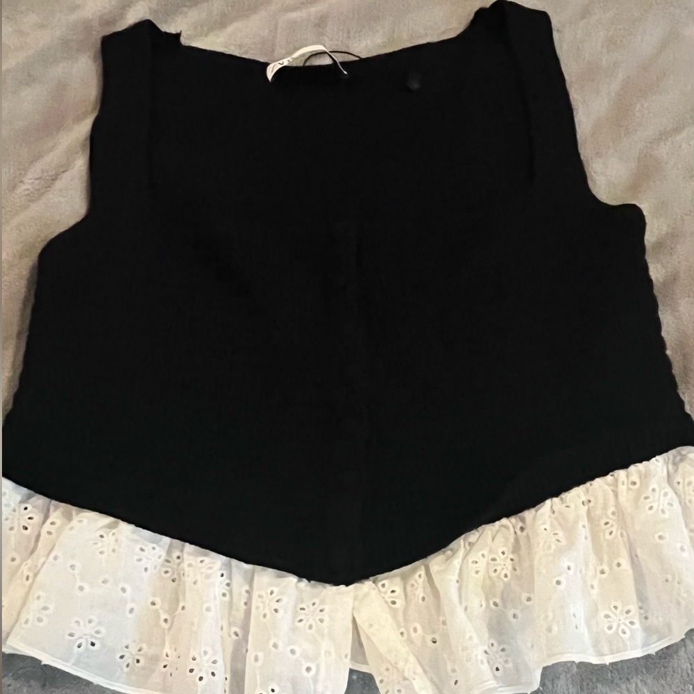 Black Knit Zara tank